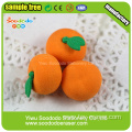 Cute Orange Shaped Rubber Eraser Fruit Rubber Sets